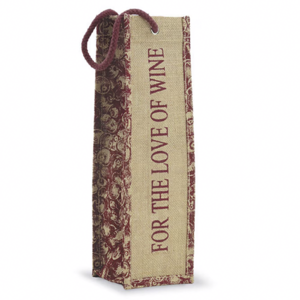 Jute Bag, Love of Wine, 1 Bottle